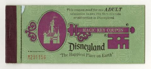 11 Adventures in Disneyland 1970s Partial Adult Magic Key Coupon Book - ID: may22256 Disneyana