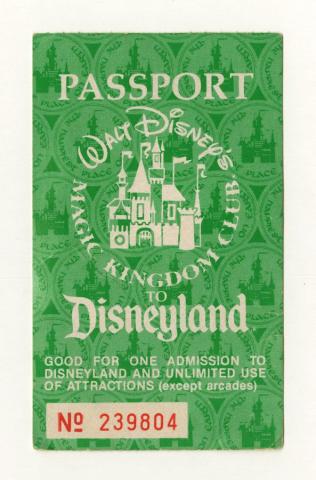 1985 Disneyland Magic Kingdom Club Passport Admission Ticket Stub - ID: may22261 Disneyana