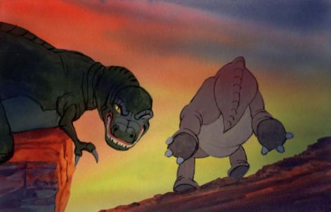 The Land Before Time Littlefoot & Sharptooth Color Key Concept - ID: may22319 Don Bluth