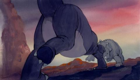 The Land Before Time Littlefoot & Cera Color Key Concept - ID: may22321 Don Bluth
