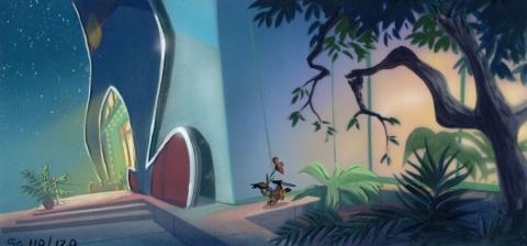 Rock-A-Doodle Background Color Key Concept - ID: may22357 Don Bluth