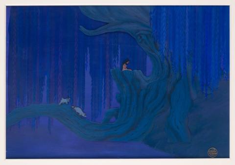 Pocahontas Production Background & Studio Presentation Cel - ID: may22363 Walt Disney