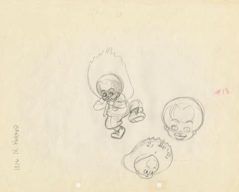 Run, Sheep, Run! MGM 1935 Bosko Development Drawing - ID: may22463 MGM