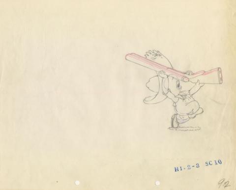 Run, Sheep, Run! MGM 1935 Bosko Production Drawing - ID: may22464 MGM