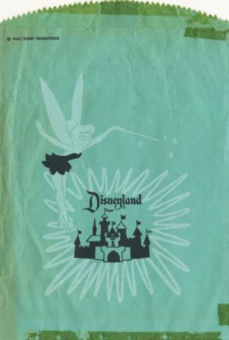 1955 Disneyland Tinker Bell Souvenir Shopping Bag - ID: may22474 Disneyana