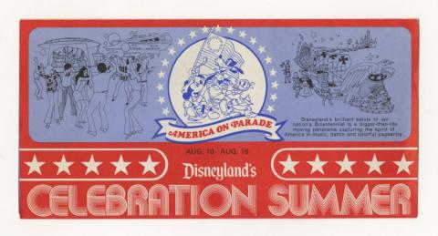 1975 Celebration Summer Disneyland Gate Flyer - ID: may22475 Disneyana
