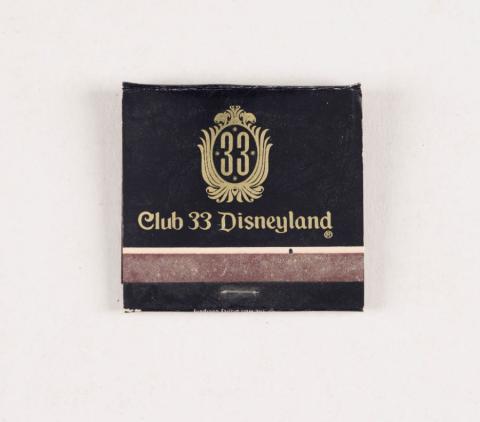 Disneyland Club 33 Matchbook - ID: may22554 Disneyana