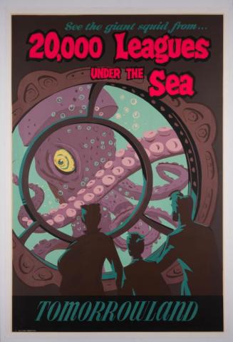 20,000 Leagues Under the Sea Disneyland Silk-Screened Attraction Poster - ID: may22647 Disneyana