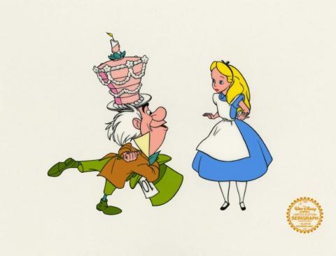 Alice in Wonderland Very Merry Unbirthday Sericel - ID: novalice21014 Walt Disney