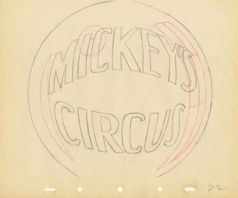 Mickey's Circus Original Titles Production Drawing - ID: novmickey21050 Walt Disney