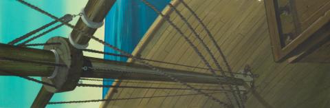 Super Friends Pirate Ship Mast Pan Production Background - ID: oct22045 Hanna Barbera