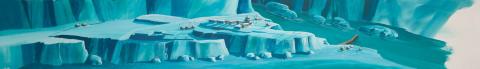 Godzilla Glacial Village Pan Production Background - ID: oct22053 Hanna Barbera