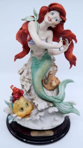 The Little Mermaid Ariel, Flounder, and Sebastian Statuette by Armani - ID: octarmani21079 Disneyana