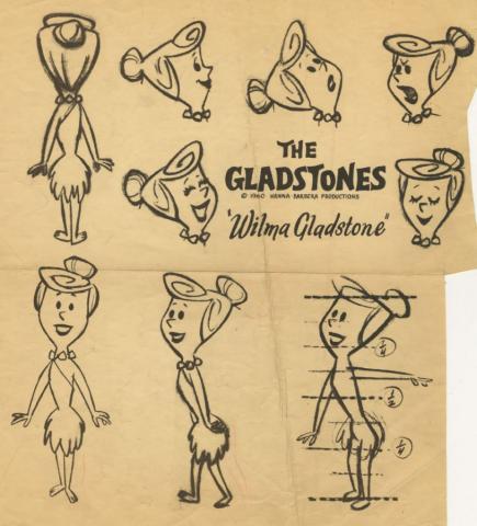 The Flintstones Wilma Photostat Model Sheet - ID: octflintstones21149 Hanna Barbera