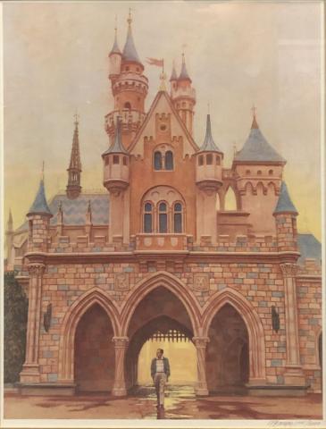 Disneyland Footstep Signed Limited Edition Print by Charles Boyer - ID: sepboyer21043 Disneyana