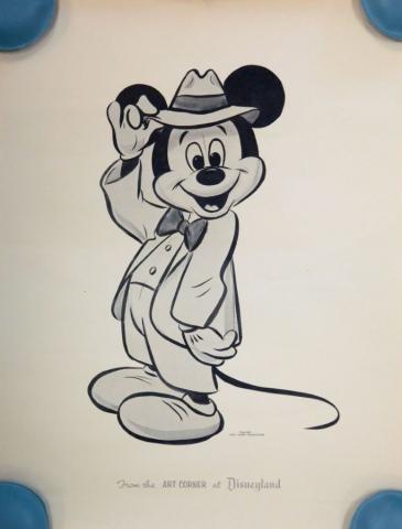 Disneyland Art Corner Mickey Mouse Print - ID: sepmickey21065 Disneyana