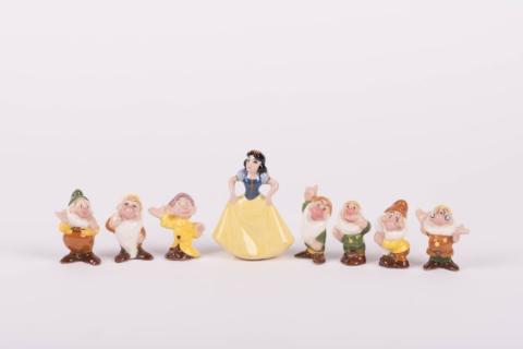 1950s Snow White and the Seven Dwarfs Set by Shaw Pottery - ID: shaw00083snset Disneyana