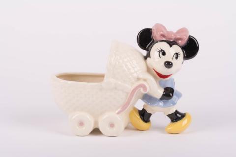 Minnie Mouse Ceramic Planter Figurine by Shaw Pottery - ID: shaw00088minn Disneyana