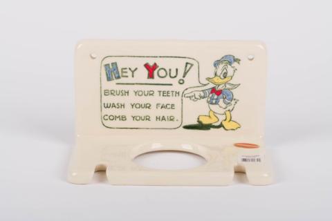 1950s Donald Duck Ceramic Toothbrush Holder - ID: shaw00102don Disneyana