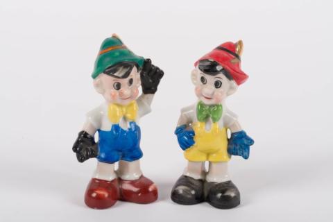 1960s/1970s Pinocchio Salt & Pepper Shakers - ID: unk00022pinsp Disneyana