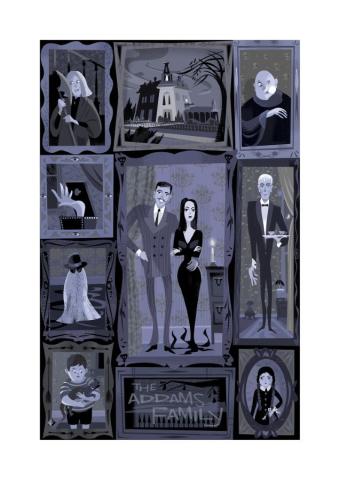 The Addams Family Limited Edition by Alan Bodner - ID: AB0028P Alan Bodner