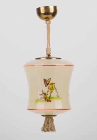Bambi and Thumper Glass Ceiling Lamp - ID: apr22195 Disneyana