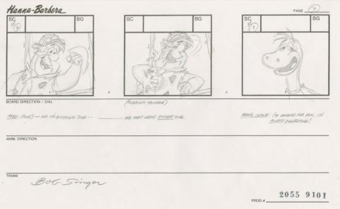 The Flintstones: Hollyrock-a-Bye Baby Storyboard Drawing - ID: apr23051 Hanna Barbera
