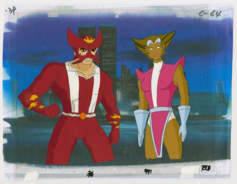 X-Men Graduation Day Sunfire and Feral Production Cel  - ID: apr23382 Marvel