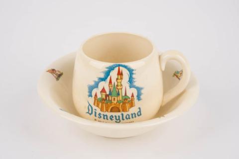 1960s Disneyland Souvenir Child's Cup and Bowl by Beswick - ID: aprdisneyland22042 Disneyana