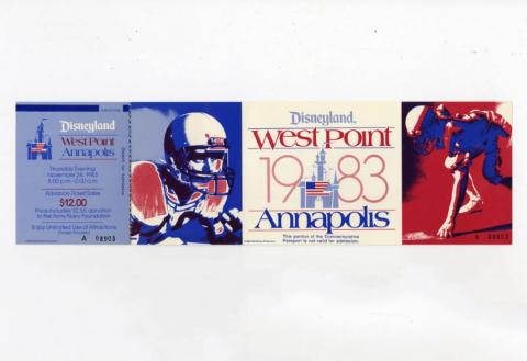 Westpoint Annapolis Army Navy Game Event Night Advanced Ticket (1983) - ID: aug22124 Disneyland