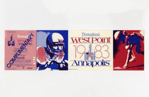 Westpoint Annapolis Army Navy Game Event Complimentary Ticket (1983) - ID: aug22125 Disneyland