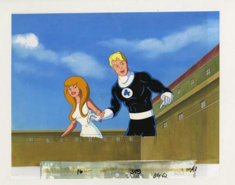 Fantastic Four Johnny Storm and Crystal Production Cel - ID: aug22622 Marvel