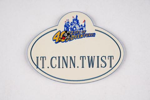 1995 Disneyland 40th Anniversary Cast Member Name Tag - ID: dec22123 Disneyana