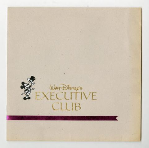 Walt Disney's Executive Club Booklet - ID: dec22208 Disneyana