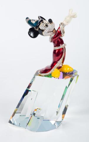 Swarovski Crystal Sorcerer Mickey Figurine and Base - ID: dec22366 Disneyana