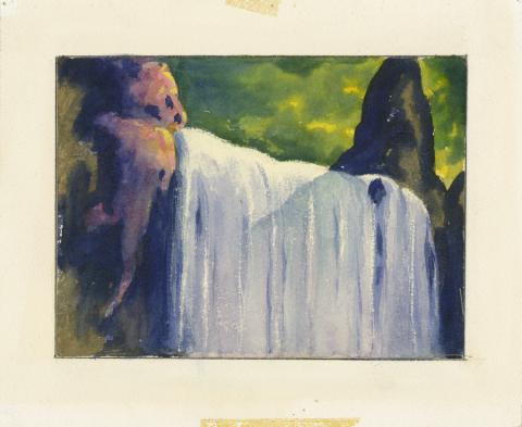Fantasia Waterfall Pastoral Symphony Concept Painting - ID: decfantasia20149 Walt Disney