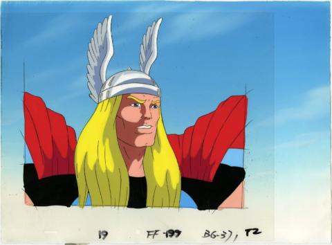 Fantastic Four Thor Production Cel and Background - ID: fant3500 Marvel