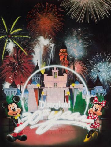 Disneyland - 30 Years of Magic Anniversary Print by Charles Boyer - ID: febboyer22259 Disneyana