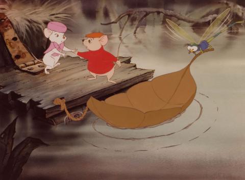 The Rescuers Bernard and Bianca Vintage Lithographic Print - ID: febrescuers22264 Walt Disney