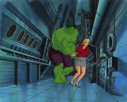 Incredible Hulk and Betty Ross Production Cel and Background - ID: hulk32147 Marvel