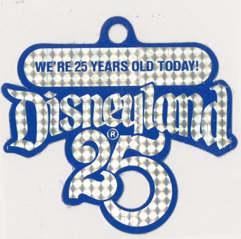 1980 Disneyland 25th Anniversary Cast Member Tag - ID: jan23203 Disneyana