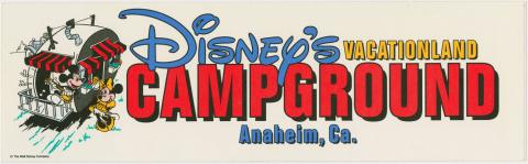 Disney's Vacationland Campground Bumper Sticker - ID: jan23251 Disneyana