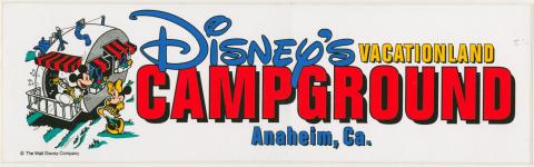 Disney's Vacationland Campground Bumper Sticker - ID: jan23252 Disneyana