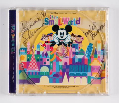 Alice Davis & Richard Sherman Signed It's A Small World CD - ID: jan23255 Disneyana