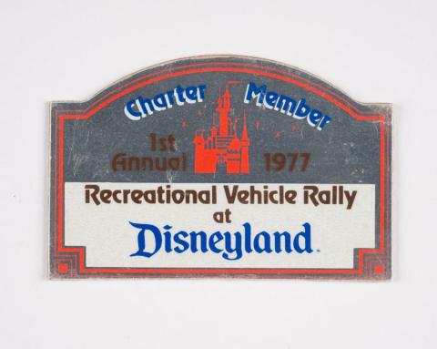 1977 Disneyland Recreational Vehicle Rally Adhesive Plaque Decal - ID: jan23256 Disneyana