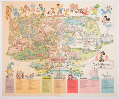 1979 WDW Magic Kingdom Souvenir Map - ID: jandisneyland22295 Walt Disney World