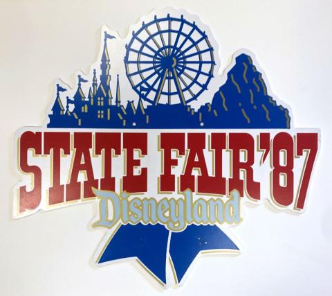 State Fair '87 Park Used Disneyland Lamppost Sign - ID: juldisneyana21083 Disneyana