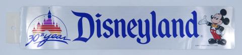 Disneyland 30th Year Souvenir Bumper Sticker - ID: julydisneyana21145 Disneyana