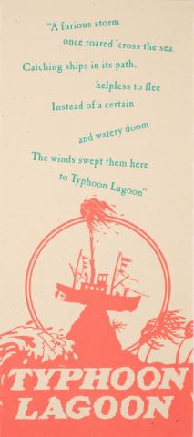 1989 Typhoon Lagoon Guide and Map - ID: jun22144 Disneyana