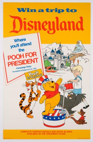 Pooh for President Disneyland Contest Poster - ID: mardisneyland22111 Disneyana